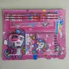 A 6-piece set of stationery, including pencils, notebooks, erasers, pencil sharpeners and rulers Specification image